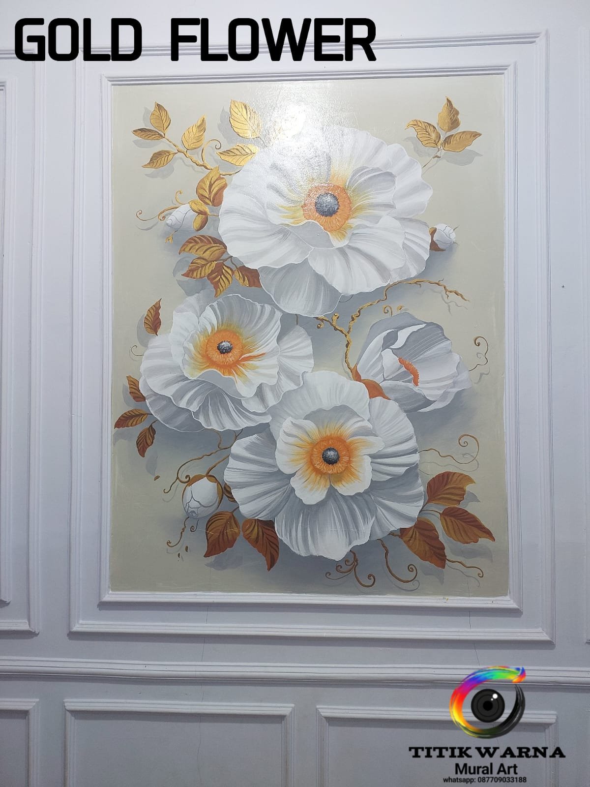 Gold Leaf Classic Floral Wall